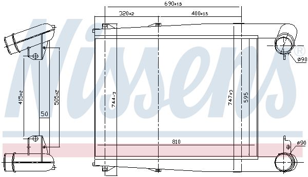 NISSENS 97028 Charge Air Cooler