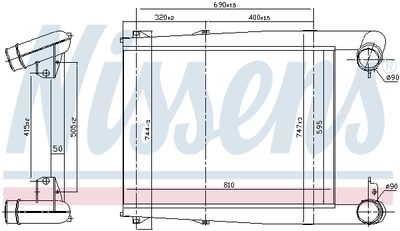 Charge Air Cooler NISSENS 97028