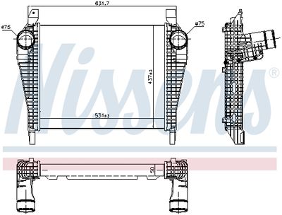 Charge Air Cooler NISSENS 97064
