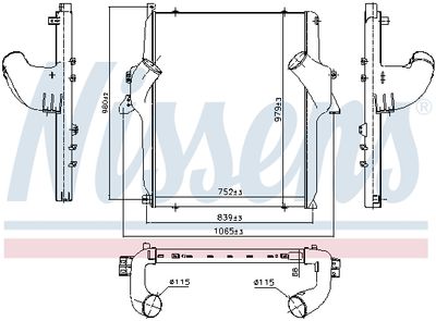 Charge Air Cooler NISSENS 97068