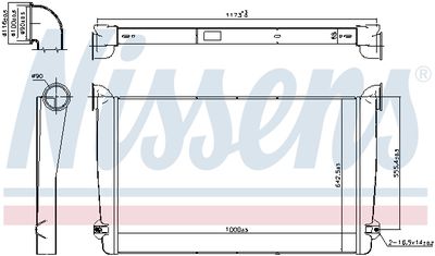 Charge Air Cooler NISSENS 97078