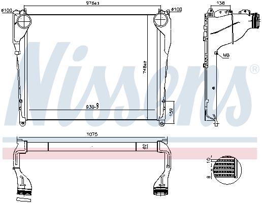 NISSENS 97081 Charge Air Cooler