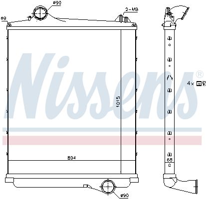 NISSENS 97082 Charge Air Cooler