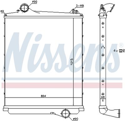 Charge Air Cooler NISSENS 97082