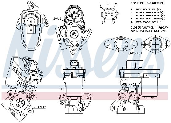 NISSENS 98151 EGR Valve