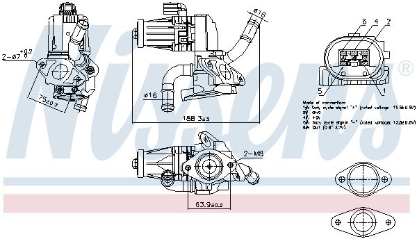 NISSENS 98232 EGR Valve