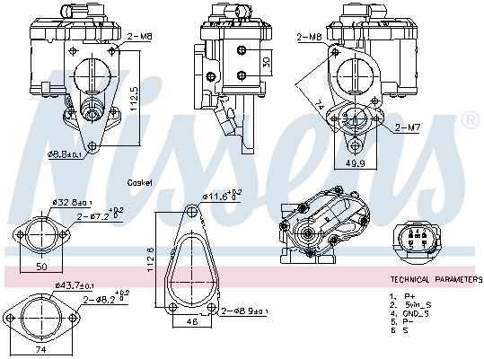 NISSENS 98241 EGR Valve