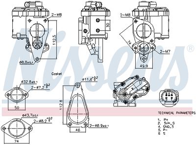 EGR Valve NISSENS 98241