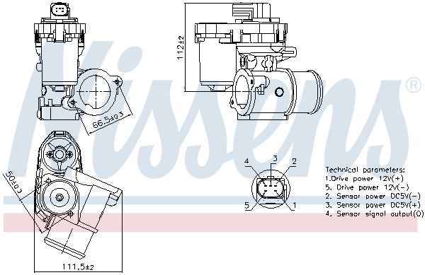 NISSENS 98347 EGR Valve