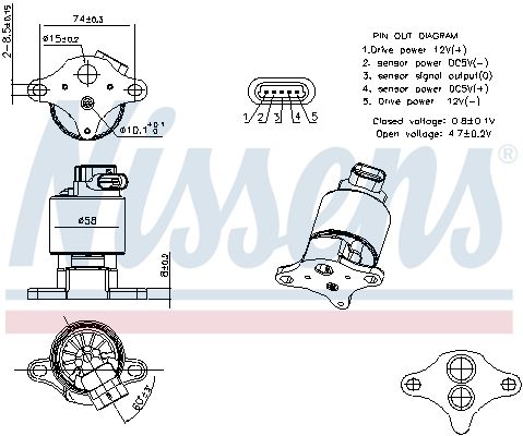 NISSENS 98360 EGR Valve