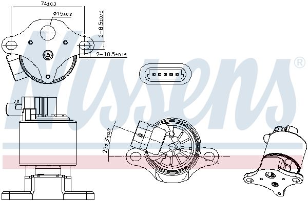 NISSENS 98361 EGR Valve