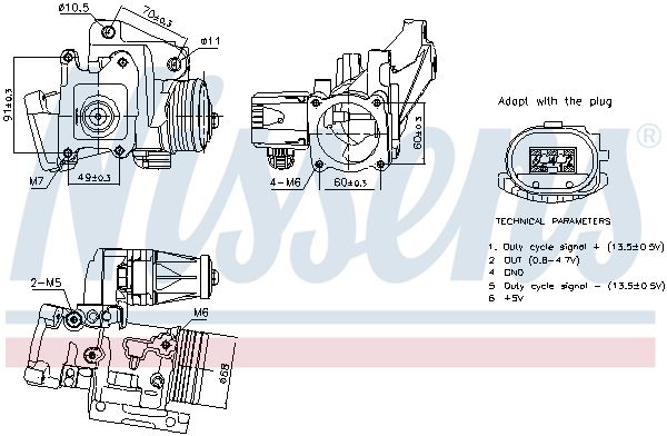 NISSENS 98387 EGR Valve