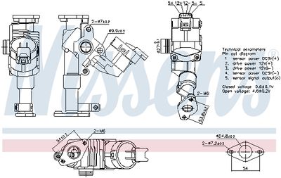 EGR Valve NISSENS 98423