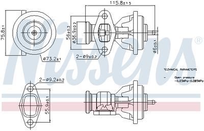 EGR Valve NISSENS 98439