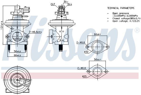NISSENS 98474 EGR Valve