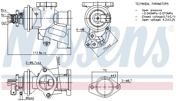 NISSENS 98475 EGR Valve