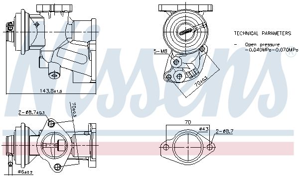NISSENS 98476 EGR Valve