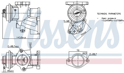 EGR Valve NISSENS 98476
