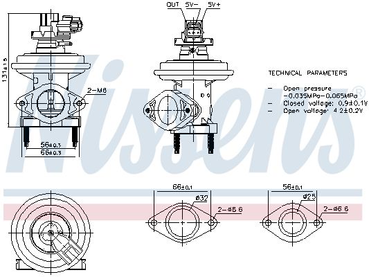NISSENS 98480 EGR Valve