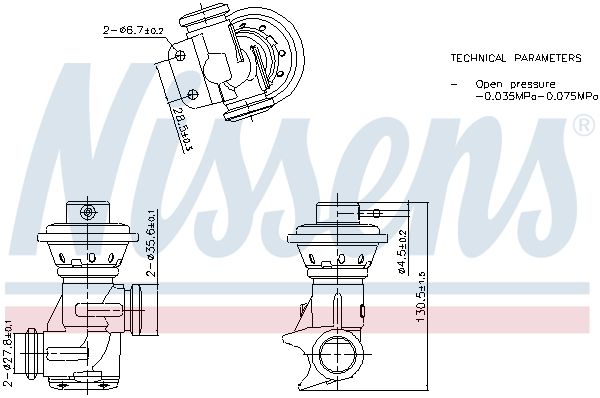 NISSENS 98496 EGR Valve