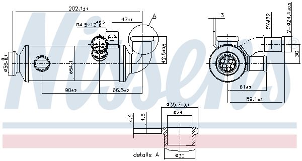 NISSENS 989274 Cooler, exhaust gas recirculation
