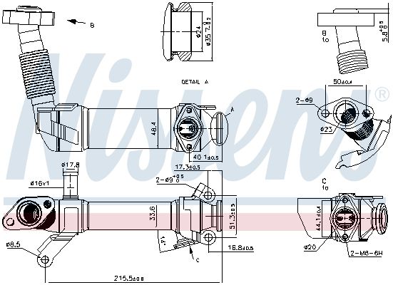 NISSENS 989281 Cooler, exhaust gas recirculation