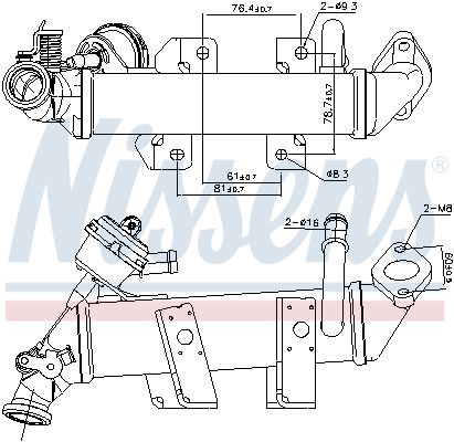 NISSENS 989287 Cooler, exhaust gas recirculation
