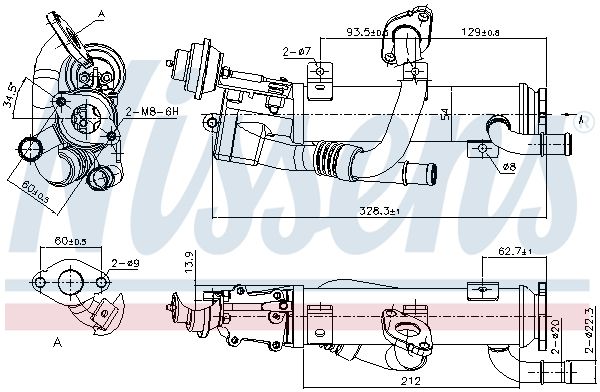 NISSENS 989329 Cooler, exhaust gas recirculation