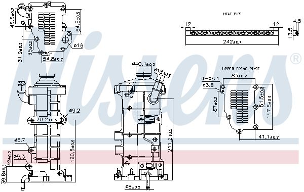 NISSENS 989374 Cooler, exhaust gas recirculation