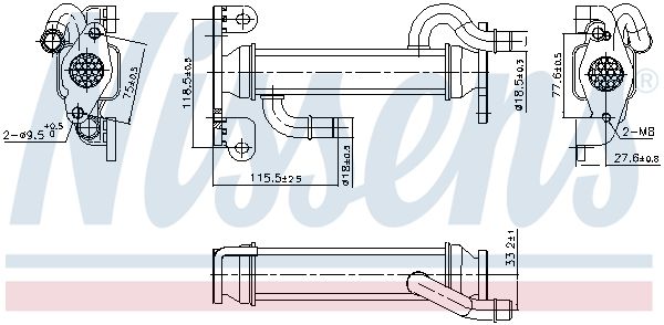 NISSENS 989400 Cooler, exhaust gas recirculation