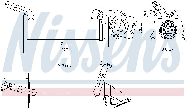 NISSENS 989401 Cooler, exhaust gas recirculation