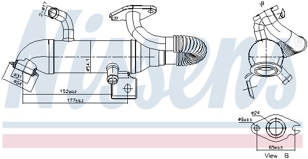 NISSENS 989408 Cooler, exhaust gas recirculation