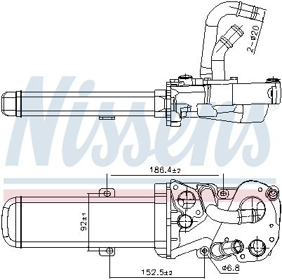 NISSENS 989412 Cooler, exhaust gas recirculation