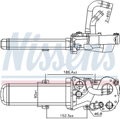 Cooler, exhaust gas recirculation NISSENS 989412