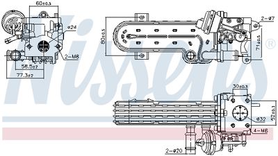 Cooler, exhaust gas recirculation NISSENS 989413