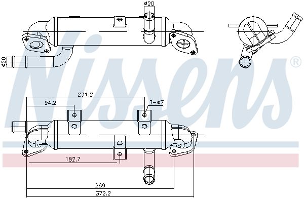 NISSENS 989417 Cooler, exhaust gas recirculation