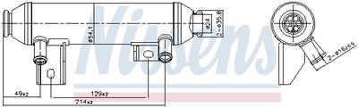 Cooler, exhaust gas recirculation NISSENS 989419