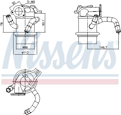 NISSENS 989421 Cooler, exhaust gas recirculation
