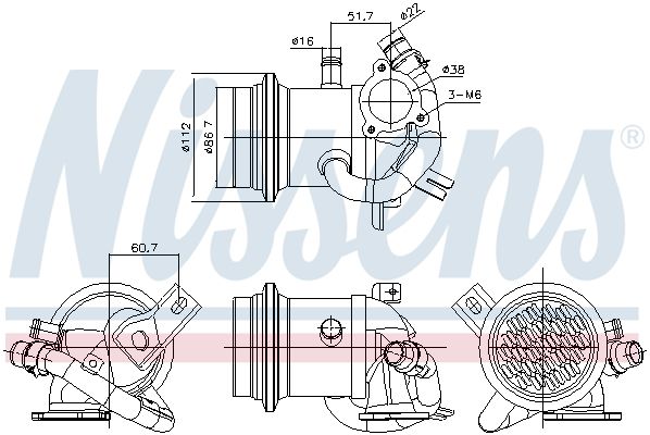 NISSENS 989424 Cooler, exhaust gas recirculation