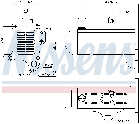 NISSENS 989425 Cooler, exhaust gas recirculation