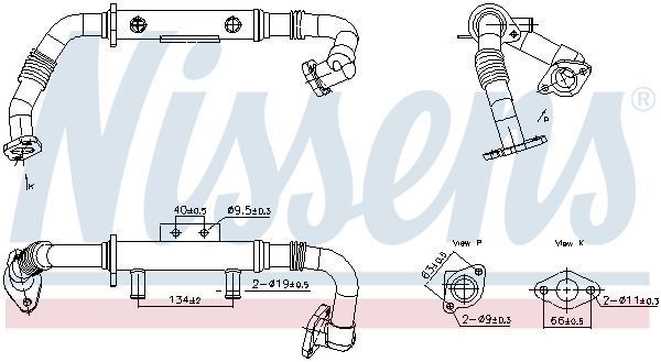 NISSENS 989428 Cooler, exhaust gas recirculation