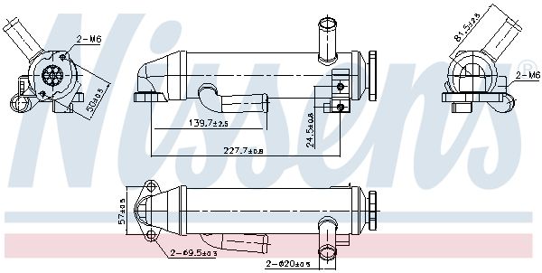 NISSENS 989430 Cooler, exhaust gas recirculation