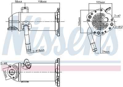 Cooler, exhaust gas recirculation NISSENS 989431