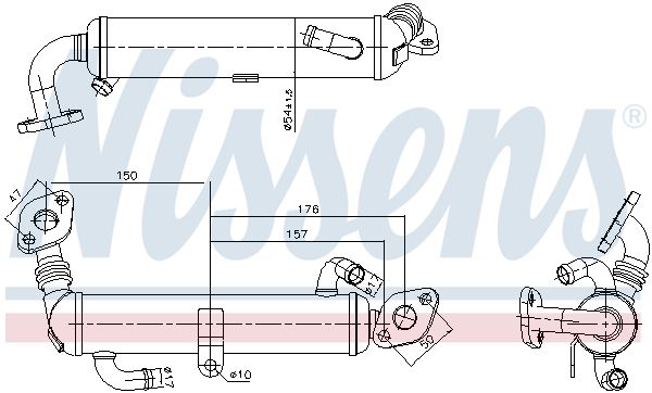 NISSENS 989434 Cooler, exhaust gas recirculation