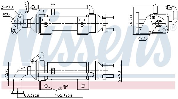 NISSENS 989435 Cooler, exhaust gas recirculation