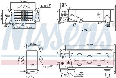 Cooler, exhaust gas recirculation NISSENS 989447