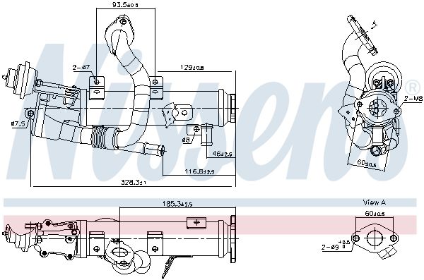 NISSENS 989448 Cooler, exhaust gas recirculation