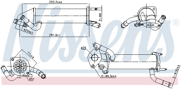 NISSENS 989449 Cooler, exhaust gas recirculation