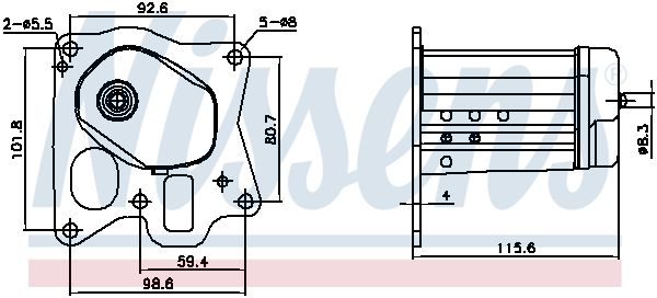 NISSENS 989455 Cooler, exhaust gas recirculation