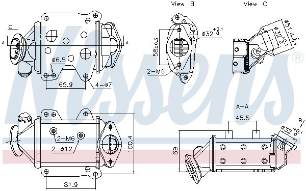NISSENS 989457 Cooler, exhaust gas recirculation